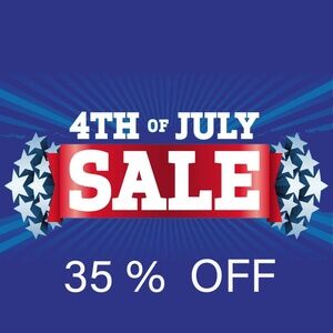 4TH OF JULY SALE 35% OFF EVERYTHING